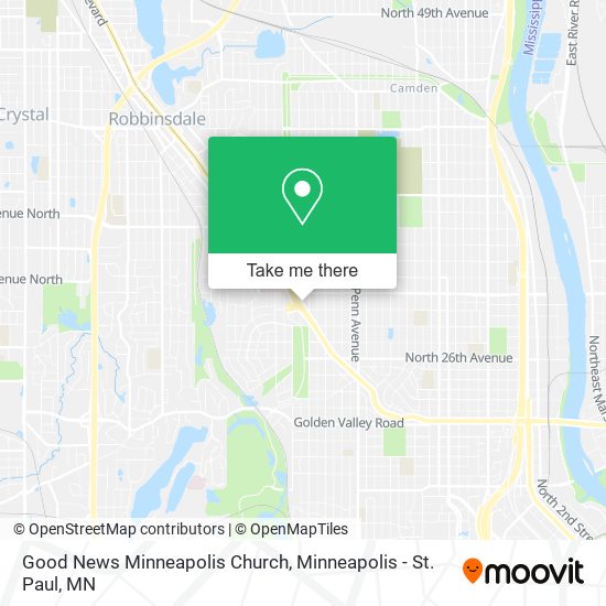 Mapa de Good News Minneapolis Church