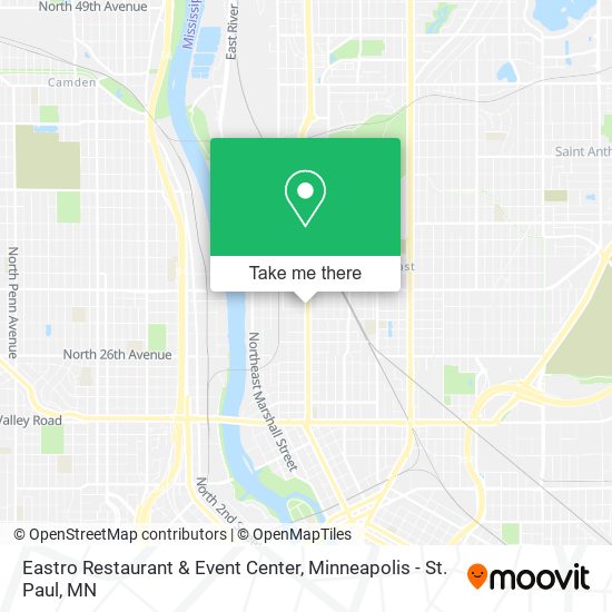 Mapa de Eastro Restaurant & Event Center