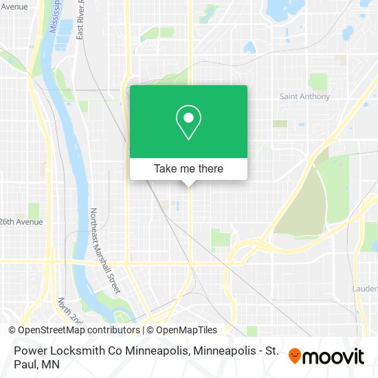 Mapa de Power Locksmith Co Minneapolis