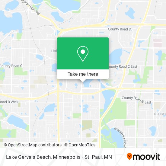 Lake Gervais Beach map