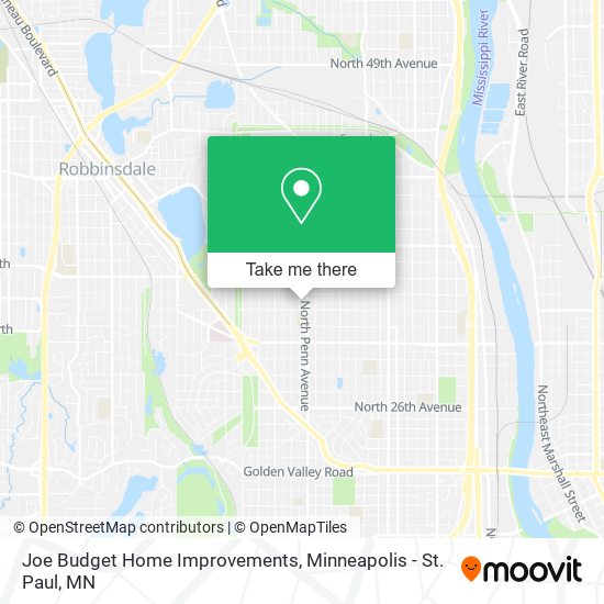 Joe Budget Home Improvements map