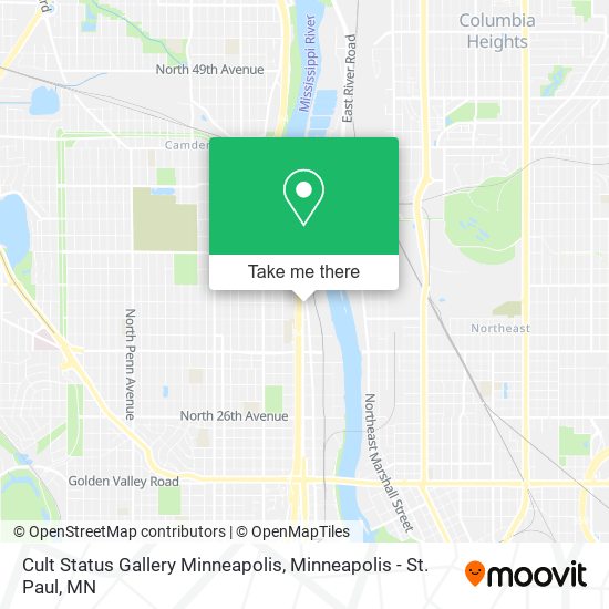 Mapa de Cult Status Gallery Minneapolis