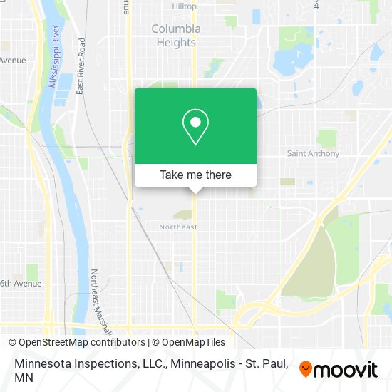 Mapa de Minnesota Inspections, LLC.