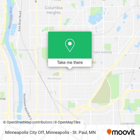 Mapa de Minneapolis City Off