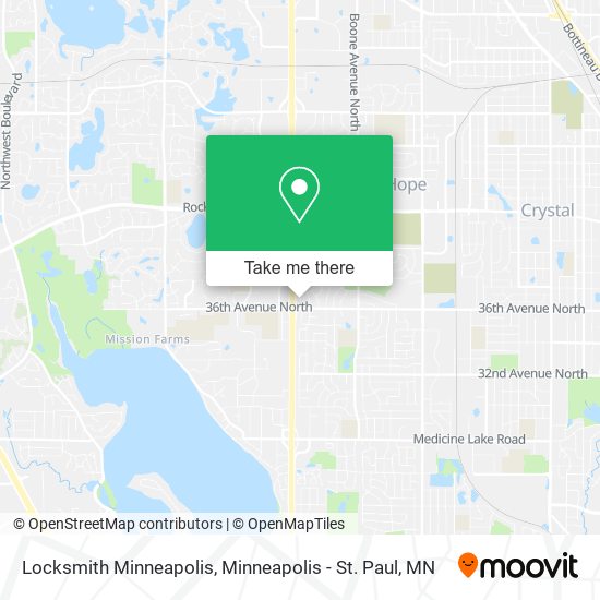Locksmith Minneapolis map