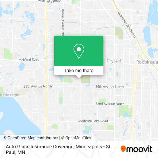 Auto Glass Insurance Coverage map