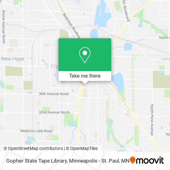Mapa de Gopher State Tape Library