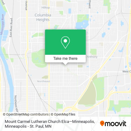 Mount Carmel Lutheran Church Elca—Minneapolis map