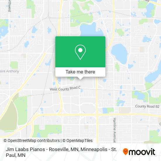 Jim Laabs Pianos - Roseville, MN map