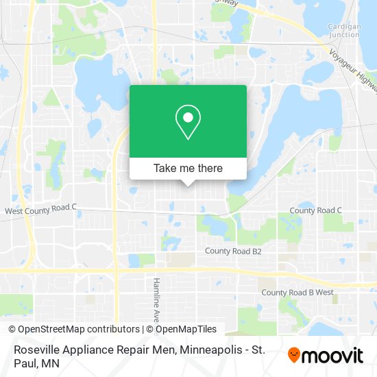 Roseville Appliance Repair Men map