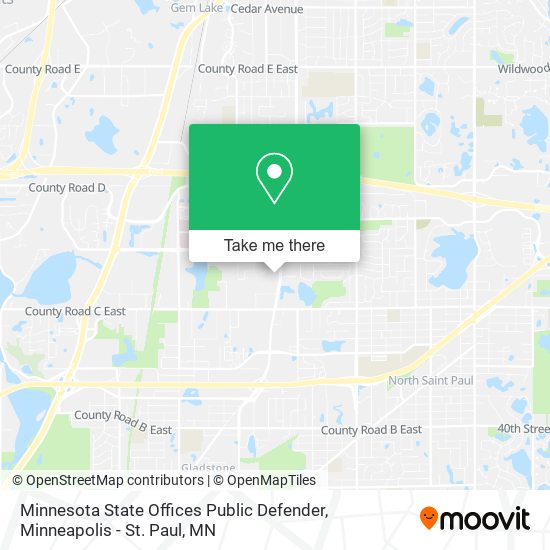 Mapa de Minnesota State Offices Public Defender