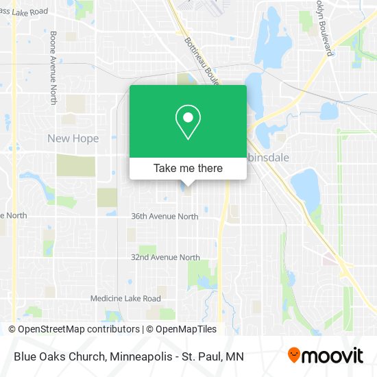 Blue Oaks Church map
