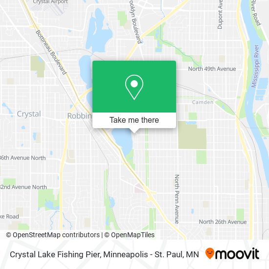 Mapa de Crystal Lake Fishing Pier