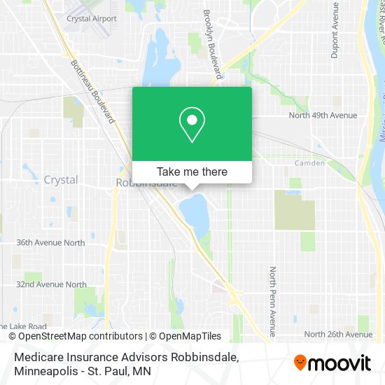 Medicare Insurance Advisors Robbinsdale map
