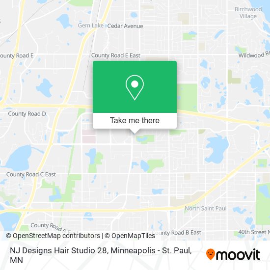 NJ Designs Hair Studio 28 map