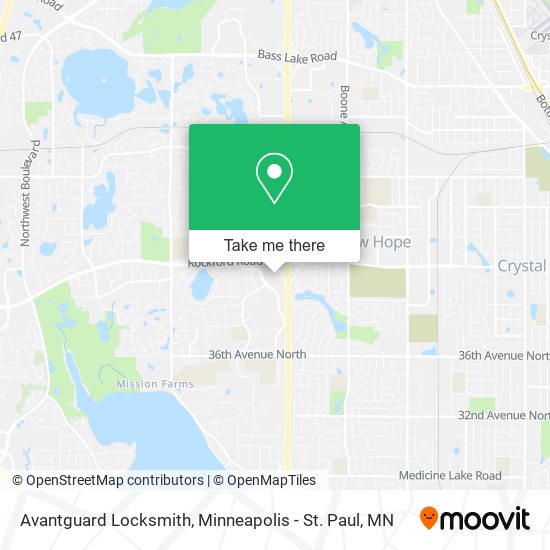 Mapa de Avantguard Locksmith