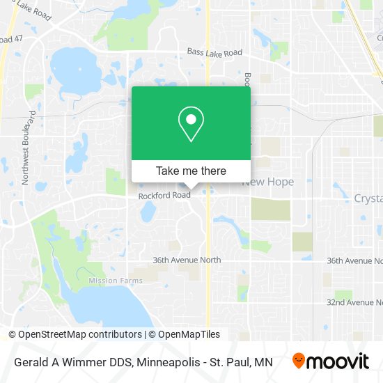 Gerald A Wimmer DDS map