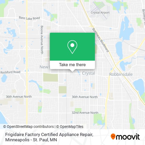 Frigidaire Factory Certified Appliance Repair map