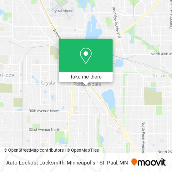 Auto Lockout Locksmith map