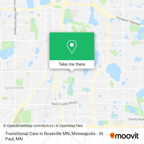 Transitional Care in Roseville MN map