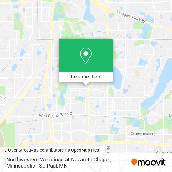 Northwestern Weddings at Nazareth Chapel map