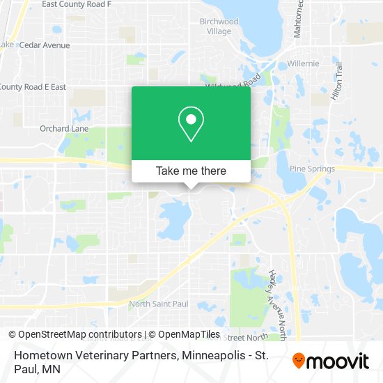 Hometown Veterinary Partners map