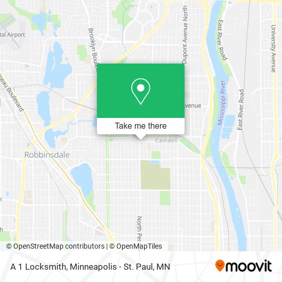 A 1 Locksmith map