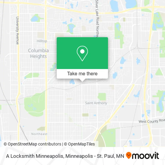A Locksmith Minneapolis map
