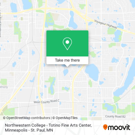 Mapa de Northwestern College - Totino Fine Arts Center