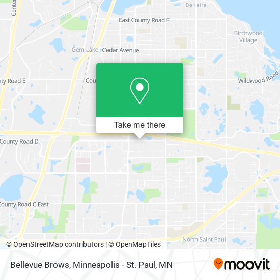 Bellevue Brows map