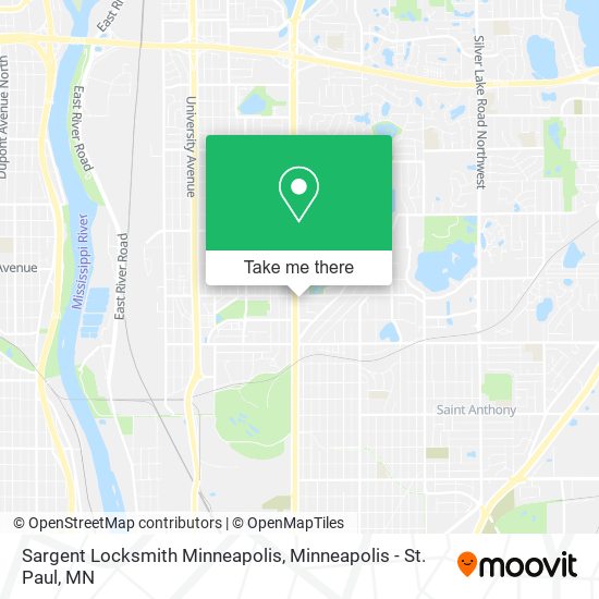 Sargent Locksmith Minneapolis map