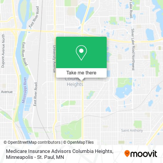 Mapa de Medicare Insurance Advisors Columbia Heights