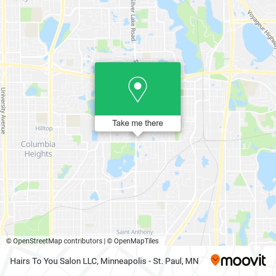 Hairs To You Salon LLC map