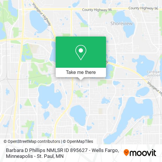 Mapa de Barbara D Phillips NMLSR ID 895627 - Wells Fargo