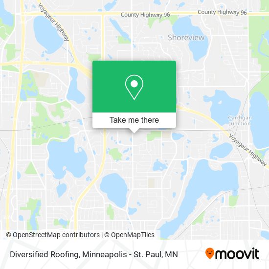 Diversified Roofing map