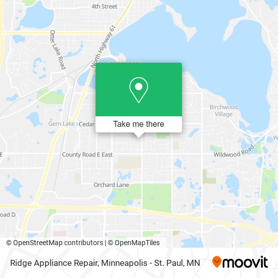 Mapa de Ridge Appliance Repair