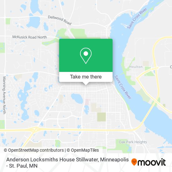 Anderson Locksmiths House Stillwater map