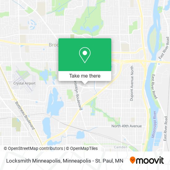 Locksmith Minneapolis map