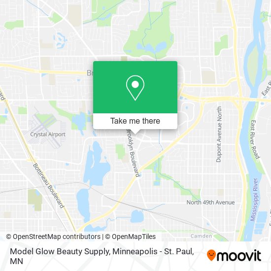 Model Glow Beauty Supply map