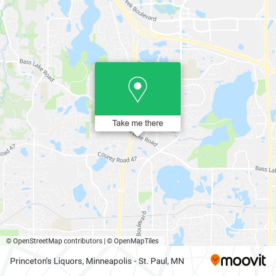 Mapa de Princeton's Liquors