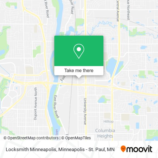 Mapa de Locksmith Minneapolis