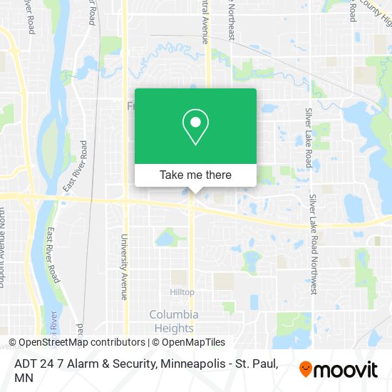 Mapa de ADT 24 7 Alarm & Security
