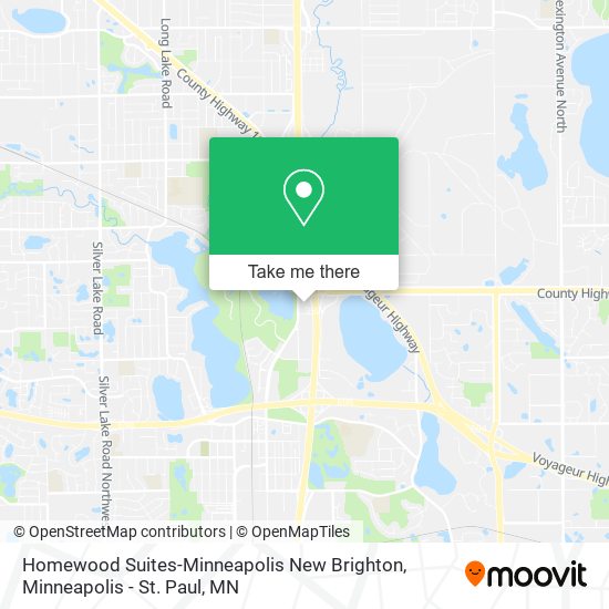 Homewood Suites-Minneapolis New Brighton map