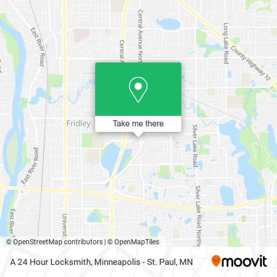 A 24 Hour Locksmith map