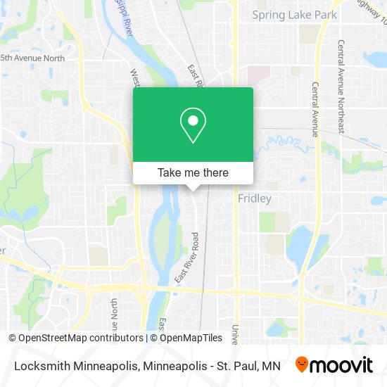 Locksmith Minneapolis map