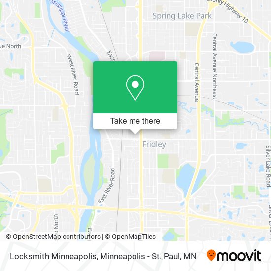 Mapa de Locksmith Minneapolis