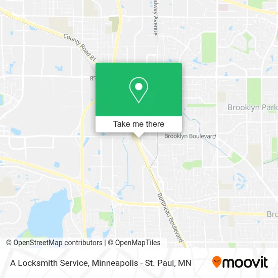 A Locksmith Service map