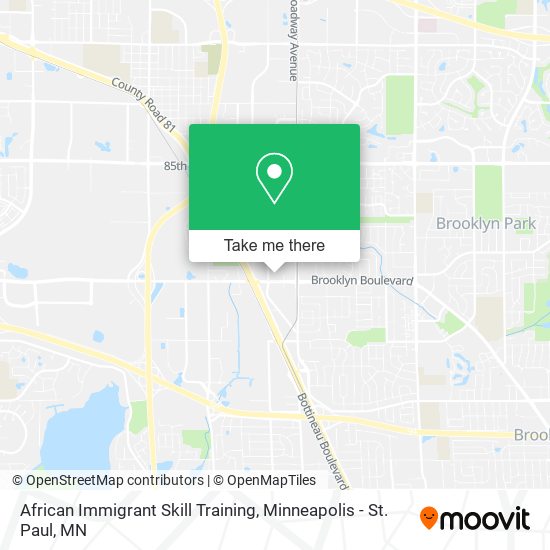 Mapa de African Immigrant Skill Training