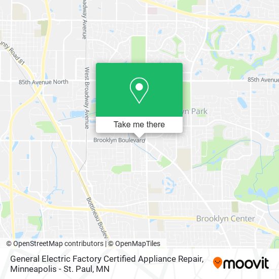 Mapa de General Electric Factory Certified Appliance Repair