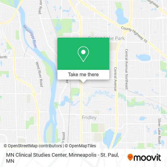 Mapa de MN Clinical Studies Center